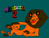 Dibujo Madagascar 2 Alex pintado por ariadnabauza