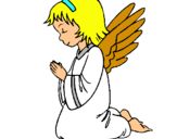 Dibujo Ángel orando pintado por lygj