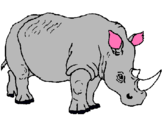 Dibujo Rinoceronte pintado por Uuuuuuuu