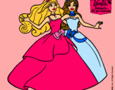 Dibujo Barbie y su amiga súper felices pintado por chccalita