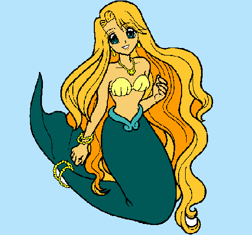 Dibujo Sirenita pintado por sxriiitx