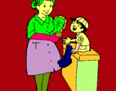 Dibujo Enfermera y niño pintado por josefinita2