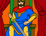 Dibujo Caballero rey pintado por abdu