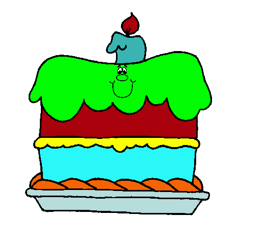 Dibujo Pastel de cumpleaños pintado por IKERALE