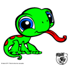 Dibujo Lagarto Littlest Pet Shop pintado por 777777777