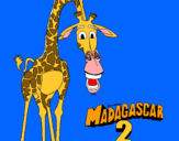 Dibujo Madagascar 2 Melman pintado por tory