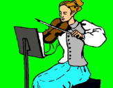 Dibujo Dama violinista pintado por Dominik