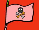 Dibujo Bandera pirata pintado por colivec