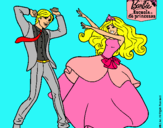Dibujo Barbie bailando con un amigo pintado por pitira