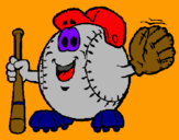 Dibujo Bola de béisbol pintado por azahara