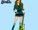 Dibujo Barbie rockera pintado por tahairy