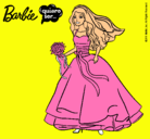 Dibujo Barbie vestida de novia pintado por ZANAHORIA