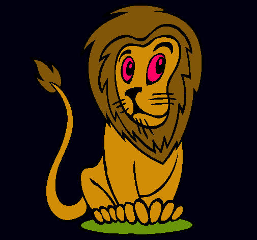 Dibujo León pintado por animal