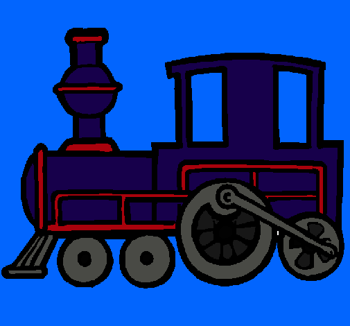 Dibujo Tren pintado por mister