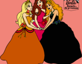 Dibujo Barbie y sus amigas princesas pintado por Brando_201