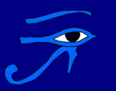 Dibujo Ojo Horus pintado por sooofi