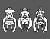 Dibujo Los Reyes Magos 4 pintado por molo