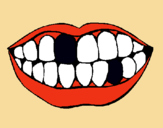 Dibujo Boca y dientes pintado por Bia2000