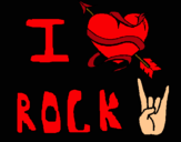 Dibujo I love rock pintado por 36001