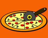 Dibujo Pizza pintado por mmnkjnknknkj