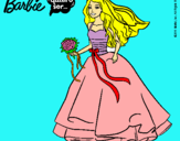 Dibujo Barbie vestida de novia pintado por evagg