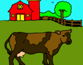 Dibujo Vaca pasturando pintado por jacobogirald