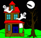 Dibujo Casa fantansma pintado por hgghhghg