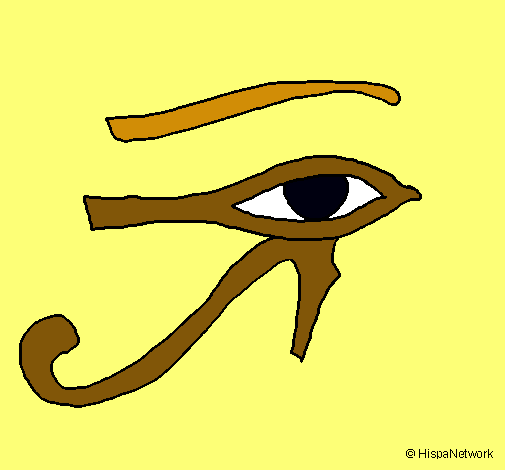 Dibujo Ojo Horus pintado por blum