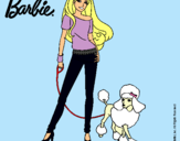 Dibujo Barbie con look moderno pintado por aslin