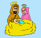 Dibujo Natividad pintado por jgiu
