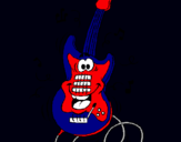 Dibujo Guitarra eléctrica pintado por jgoip