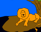 Dibujo Rey león pintado por hdng