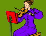 Dibujo Dama violinista pintado por jas1487
