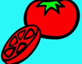 Dibujo Tomate pintado por Javiera123