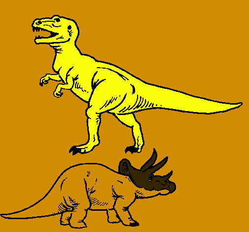 Triceratops y tiranosaurios rex