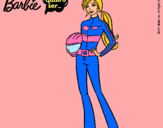 Dibujo Barbie piloto de motos pintado por avat☺