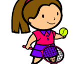Dibujo Chica tenista pintado por jalabluz