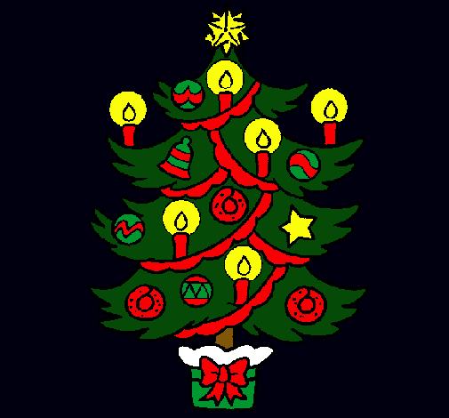 Árbol de navidad con velas