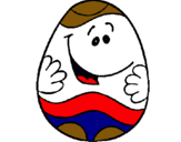 Dibujo Huevo de pascua feliz pintado por bollito