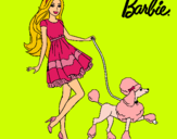 Dibujo Barbie paseando a su mascota pintado por Romi12♥