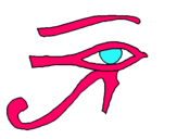 Dibujo Ojo Horus pintado por vieney