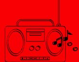 Dibujo Radio cassette 2 pintado por lidiawmuiv