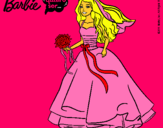 Dibujo Barbie vestida de novia pintado por ROSAURITA