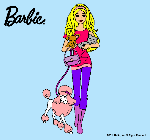 Barbie con sus mascotas