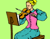 Dibujo Dama violinista pintado por VICKYMAMA