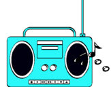 Dibujo Radio cassette 2 pintado por PuBm