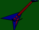 Dibujo Guitarra eléctrica II pintado por sher