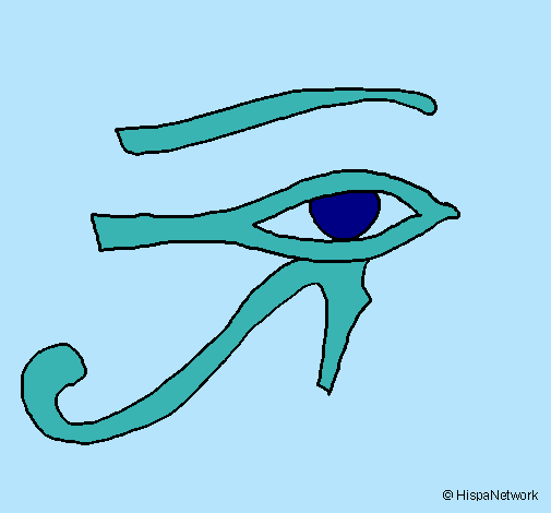 Dibujo Ojo Horus pintado por BelenR