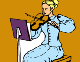 Dibujo Dama violinista pintado por chikitta 