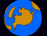 Dibujo Planeta Tierra pintado por latyera